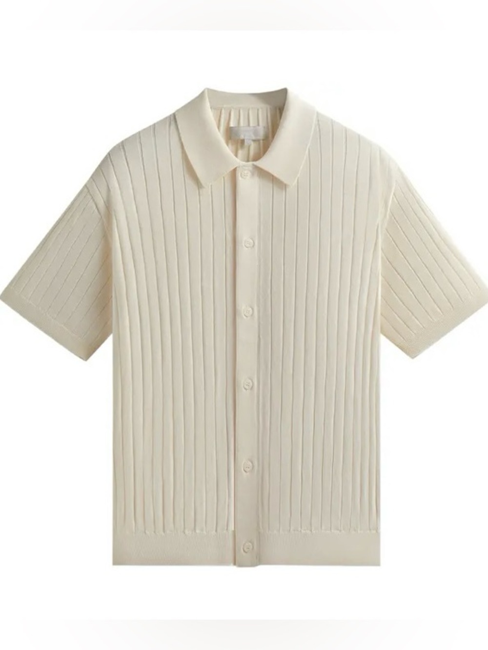 Kith Rhys Knit Stripe Button Down Shirt 'Sandrift'